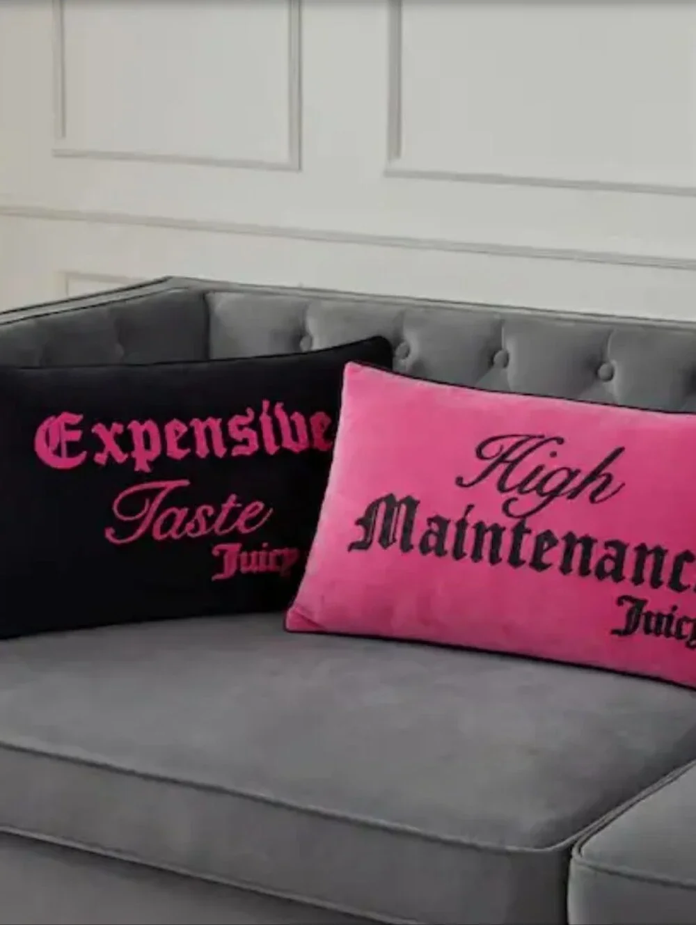 Juicy Couture Home High Maintenance Reversible Decoeative Accent Pillow